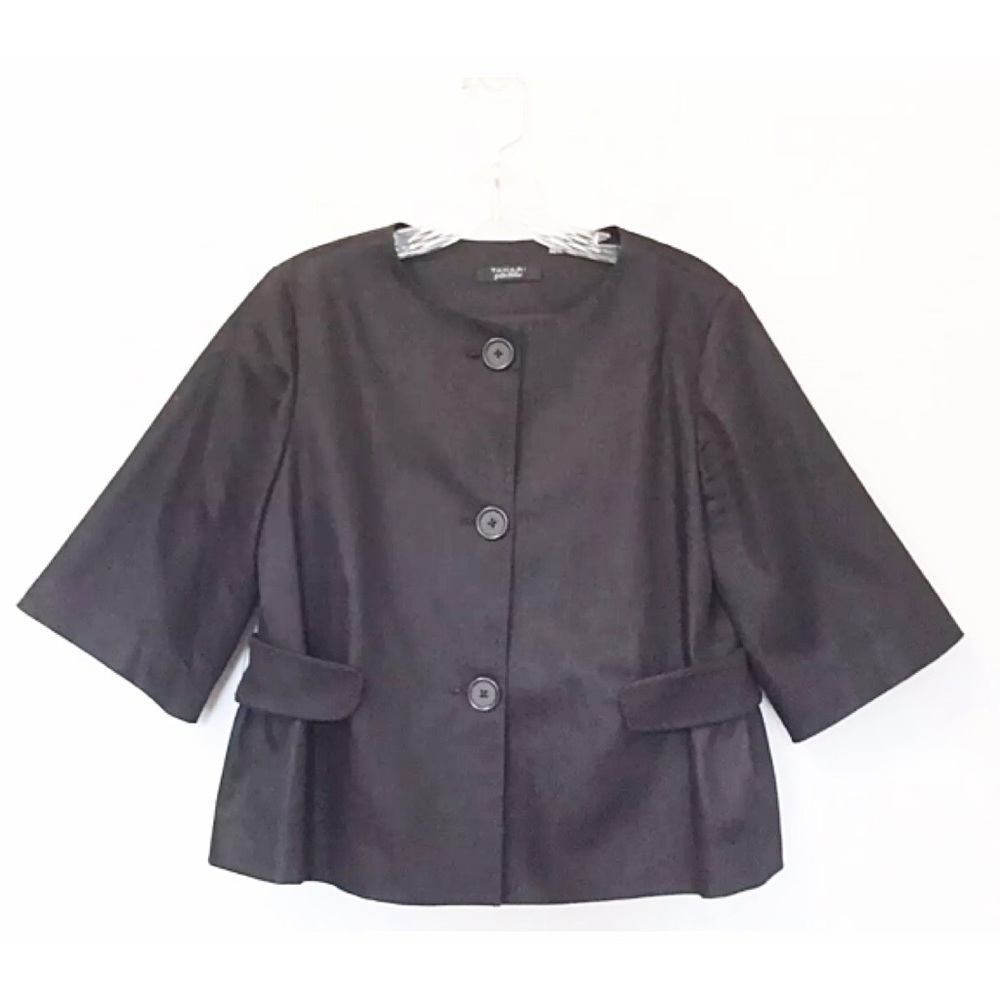 TAHARI ELIE TAHARI Sz S Versatile Blk Peplum Blzr